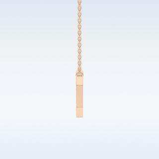 Customized I Shaped Moissanite Necklace –  0.8 CT Round Cut in 14K/18K Gold