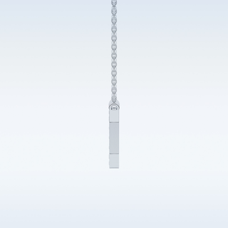 Customized I Shaped Moissanite Necklace –  0.8 CT Round Cut in 14K/18K Gold