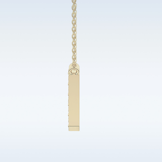 Customized H Shaped Moissanite Necklace –  0.36 CT Round Cut in 14K/18K Gold