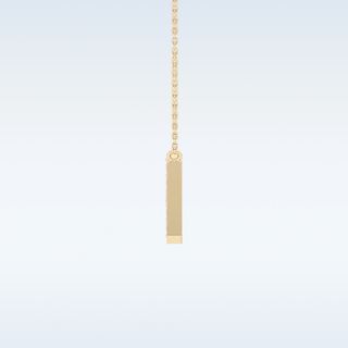 Customized H Shaped Moissanite Necklace –  0.36 CT Round Cut in 14K/18K Gold