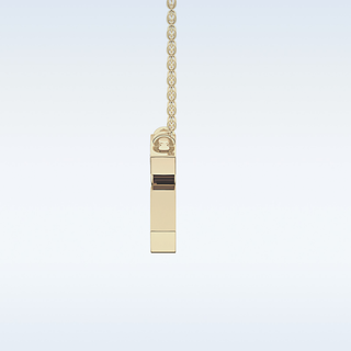 Customized G Shaped Moissanite Necklace –   0.2 CT Round Cut in 14K/18K Gold