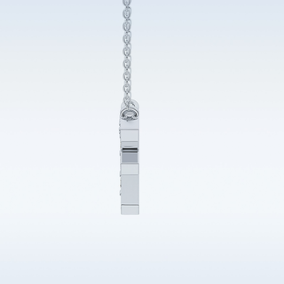 Customized F Shaped Moissanite Necklace –  0.3 CT Round Cut in 14K/18K Gold