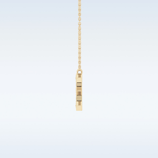 Customized E Shaped  Moissanite Necklace –  0.3 CT Round Cut in 14K/18K Gold