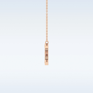Customized E Shaped  Moissanite Necklace –  0.3 CT Round Cut in 14K/18K Gold