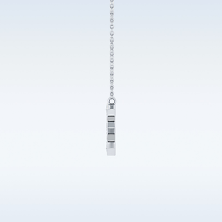 Customized E Shaped  Moissanite Necklace –  0.3 CT Round Cut in 14K/18K Gold