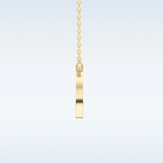 Customized D Shaped  Moissanite Necklace –  0.2 CT Round Cut in 14K/18K Gold