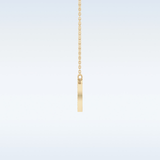 Customized D Shaped  Moissanite Necklace –  0.2 CT Round Cut in 14K/18K Gold