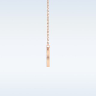 Customized D Shaped  Moissanite Necklace –  0.2 CT Round Cut in 14K/18K Gold