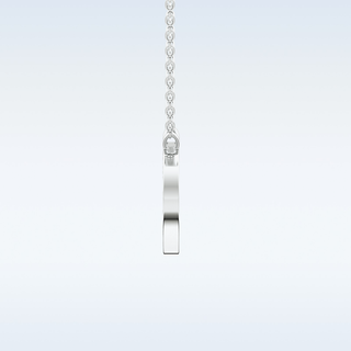 Customized D Shaped  Moissanite Necklace –  0.2 CT Round Cut in 14K/18K Gold
