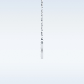 Customized D Shaped  Moissanite Necklace –  0.2 CT Round Cut in 14K/18K Gold