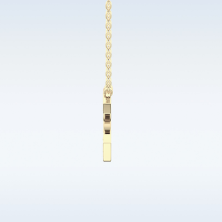 Customized C Shaped  Moissanite Necklace – 0.24 CT Round Cut in 14K/18K Gold