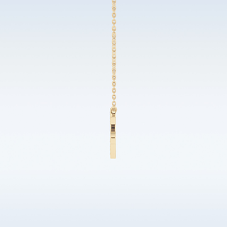 Customized C Shaped  Moissanite Necklace – 0.24 CT Round Cut in 14K/18K Gold