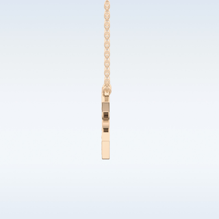 Customized C Shaped  Moissanite Necklace – 0.24 CT Round Cut in 14K/18K Gold