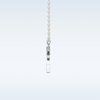 Customized C Shaped  Moissanite Necklace – 0.24 CT Round Cut in 14K/18K Gold