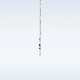 Customized C Shaped  Moissanite Necklace – 0.24 CT Round Cut in 14K/18K Gold