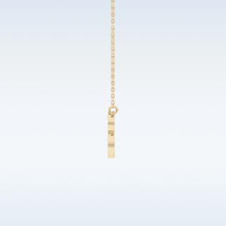 Customized B Shaped  Moissanite Necklace – 0.32 CT Round Cut in 14K/18K Gold
