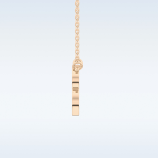 Customized B Shaped  Moissanite Necklace – 0.32 CT Round Cut in 14K/18K Gold