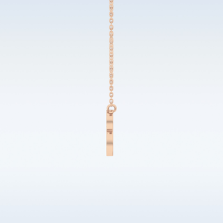 Customized B Shaped  Moissanite Necklace – 0.32 CT Round Cut in 14K/18K Gold