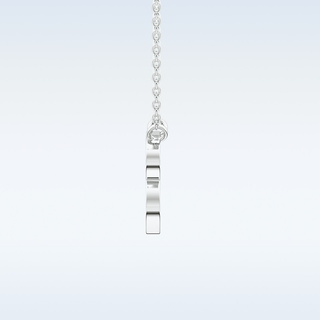 Customized B Shaped  Moissanite Necklace – 0.32 CT Round Cut in 14K/18K Gold