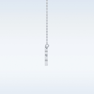 Customized B Shaped  Moissanite Necklace – 0.32 CT Round Cut in 14K/18K Gold