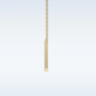 Customized A Shaped Moissanite Necklace – 0.22 CT Round Cut in 14K/18K Gold