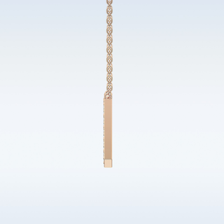 Customized A Shaped Moissanite Necklace – 0.22 CT Round Cut in 14K/18K Gold