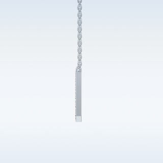 Customized A Shaped Moissanite Necklace – 0.22 CT Round Cut in 14K/18K Gold