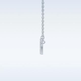 Customized Mama Shaped Moissanite Necklace – 0.17 CT Round Cut in 14K/18K Gold