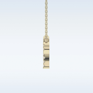 Customized Aries Shaped Moissanite Necklace – 0.09 CT Round Cut in 14K/18K Gold