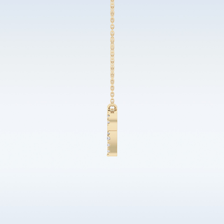 Customized Aries Shaped Moissanite Necklace – 0.09 CT Round Cut in 14K/18K Gold