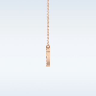 Customized Aries Shaped Moissanite Necklace – 0.09 CT Round Cut in 14K/18K Gold