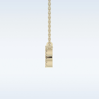 Customized Aquarius Shaped Moissanite Necklace – 0.11 CT Round Cut in 14K/18K Gold