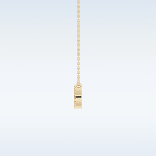 Customized Aquarius Shaped Moissanite Necklace – 0.11 CT Round Cut in 14K/18K Gold