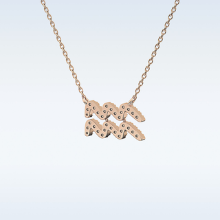 Customized Aquarius Shaped Moissanite Necklace – 0.11 CT Round Cut in 14K/18K Gold