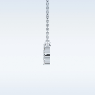 Customized Aquarius Shaped Moissanite Necklace – 0.11 CT Round Cut in 14K/18K Gold