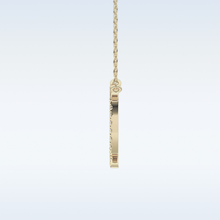 Customized Gemini Shaped Moissanite Necklace – 0.13 CT Round Cut in 14K/18K Gold