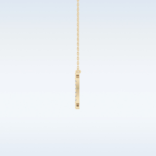 Customized Gemini Shaped Moissanite Necklace – 0.13 CT Round Cut in 14K/18K Gold