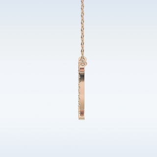 Customized Gemini Shaped Moissanite Necklace – 0.13 CT Round Cut in 14K/18K Gold