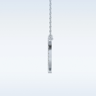 Customized Gemini Shaped Moissanite Necklace – 0.13 CT Round Cut in 14K/18K Gold