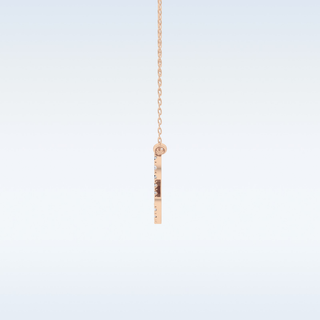 Customized Leo Shaped Moissanite Necklace – 0.14 CT Round Cut in 14K/18K Gold
