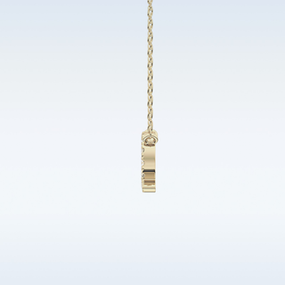 Customized Libra Shaped Moissanite Necklace – 0.10 CT Round Cut in 14K/18K Gold