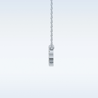 Customized Libra Shaped Moissanite Necklace – 0.10 CT Round Cut in 14K/18K Gold