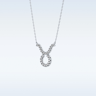Customized Taurus Shaped Moissanite Necklace – 0.12 CT Round Cut in 14K/18K Gold