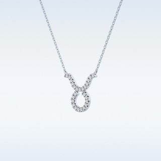 Customized Taurus Shaped Moissanite Necklace – 0.12 CT Round Cut in 14K/18K Gold