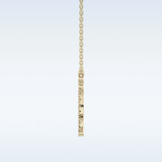 Customized Virgo Shaped Moissanite Necklace – 0.20 CT Round Cut in 14K/18K Gold