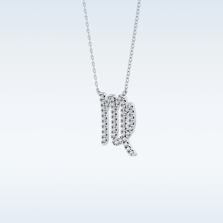 Customized Virgo Shaped Moissanite Necklace – 0.20 CT Round Cut in 14K/18K Gold