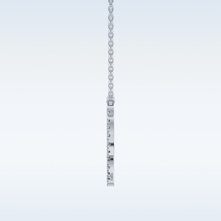 Customized Virgo Shaped Moissanite Necklace – 0.20 CT Round Cut in 14K/18K Gold
