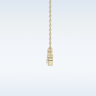 Customized Round Shaped Moissanite Necklace –  0.413 CT Round Cut in 14K/18K Gold
