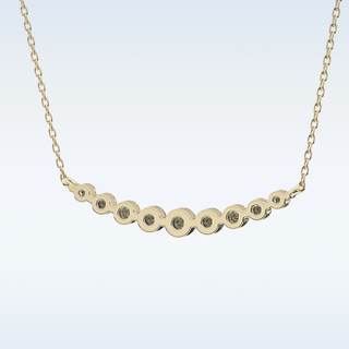Customized Round Shaped Moissanite Necklace –  0.413 CT Round Cut in 14K/18K Gold