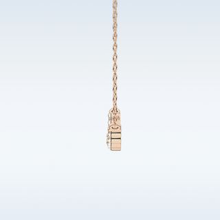 Customized Round Shaped Moissanite Necklace –  0.413 CT Round Cut in 14K/18K Gold
